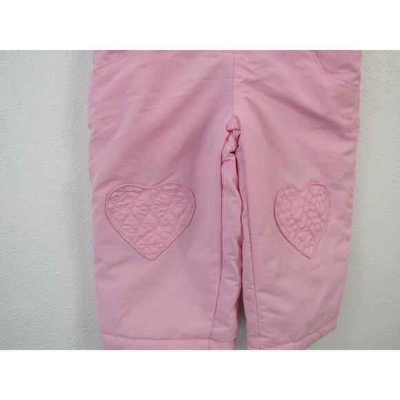 Wonderkids 24M Pink Snow Suit Heart Patches and Buckles Winter Warm Cozy - Picture 2 of 7